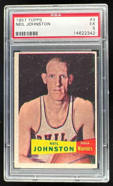 1957-58 Topps 1957 Topps #3 Neil Johnston RC PSA 5