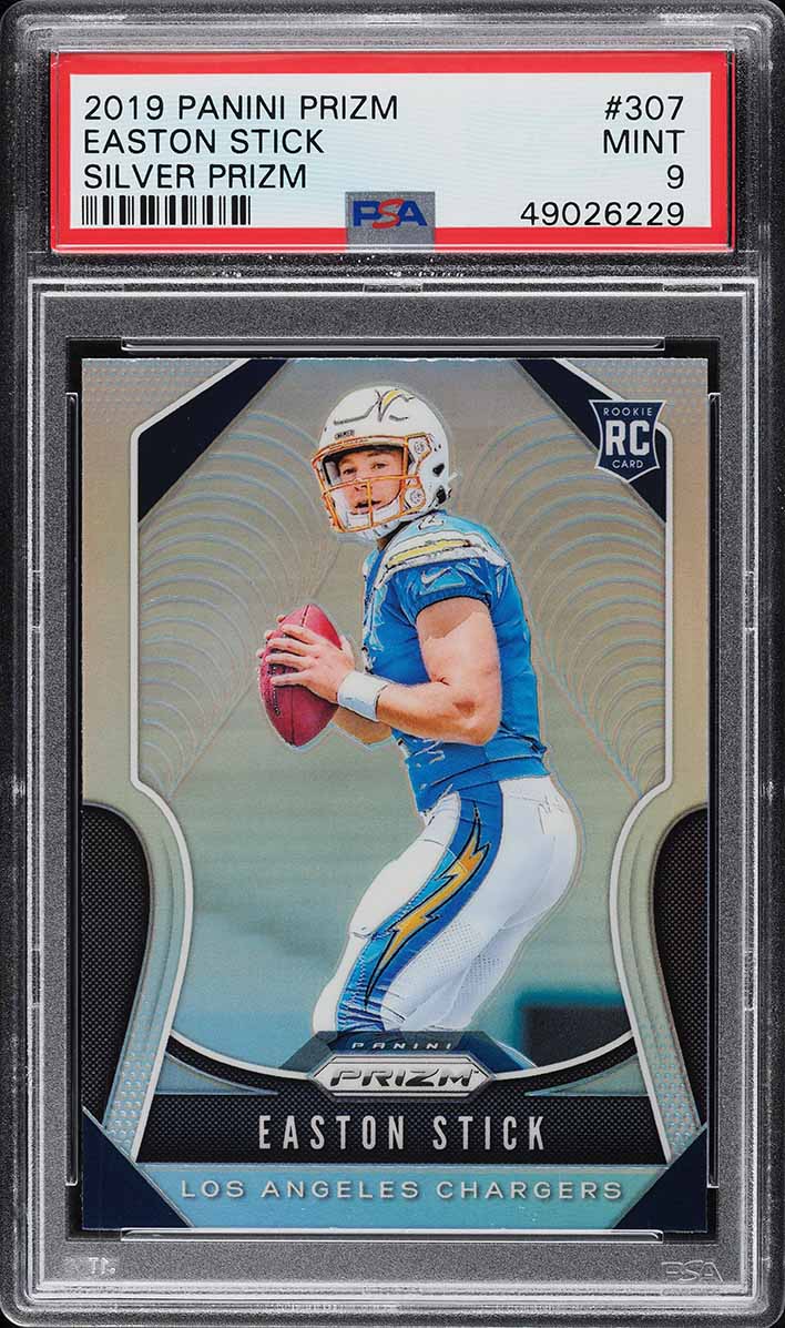2019 Panini Prizm Silver Prizms Easton Stick ROOKIE RC #307 PSA 9 MINT
