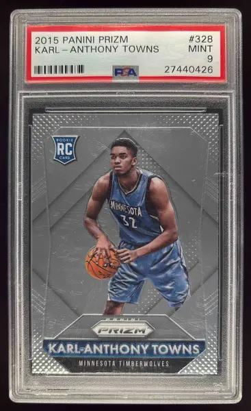 2015-16 Panini Prizm #328 Karl-Anthony Towns RC PSA 9