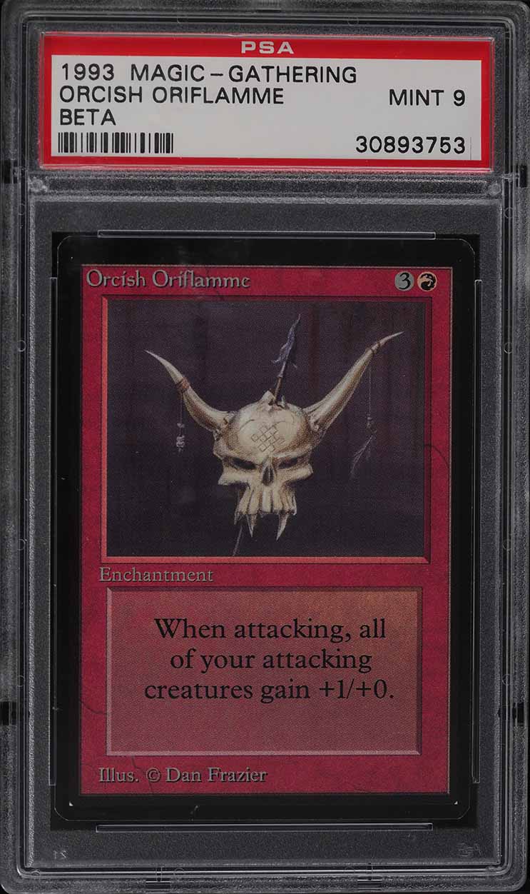 1993 Magic The Gathering MTG Beta Orcish Oriflamme PSA 9 MINT
