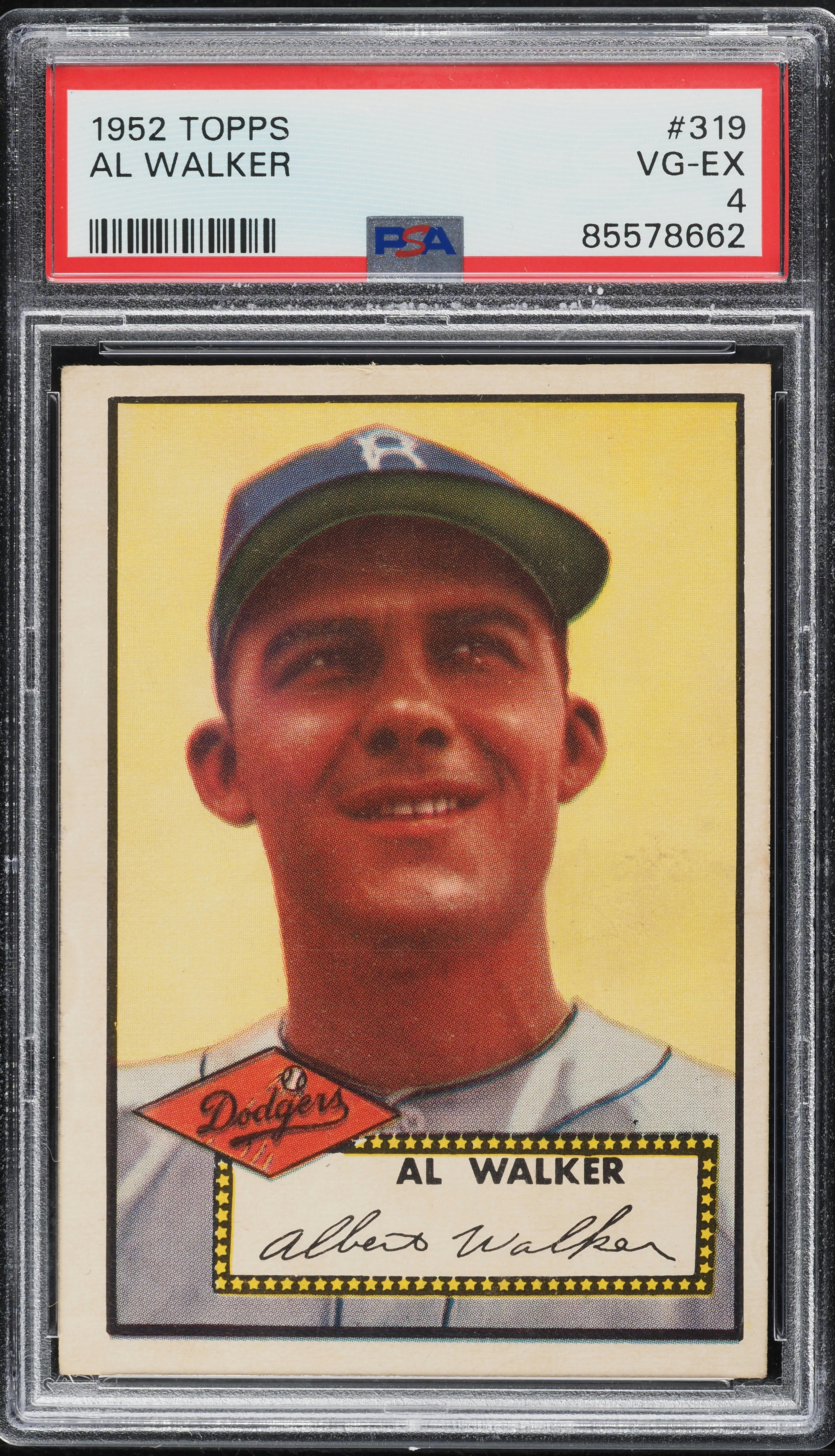 1952 Topps Al Walker #319 PSA 4 VGEX