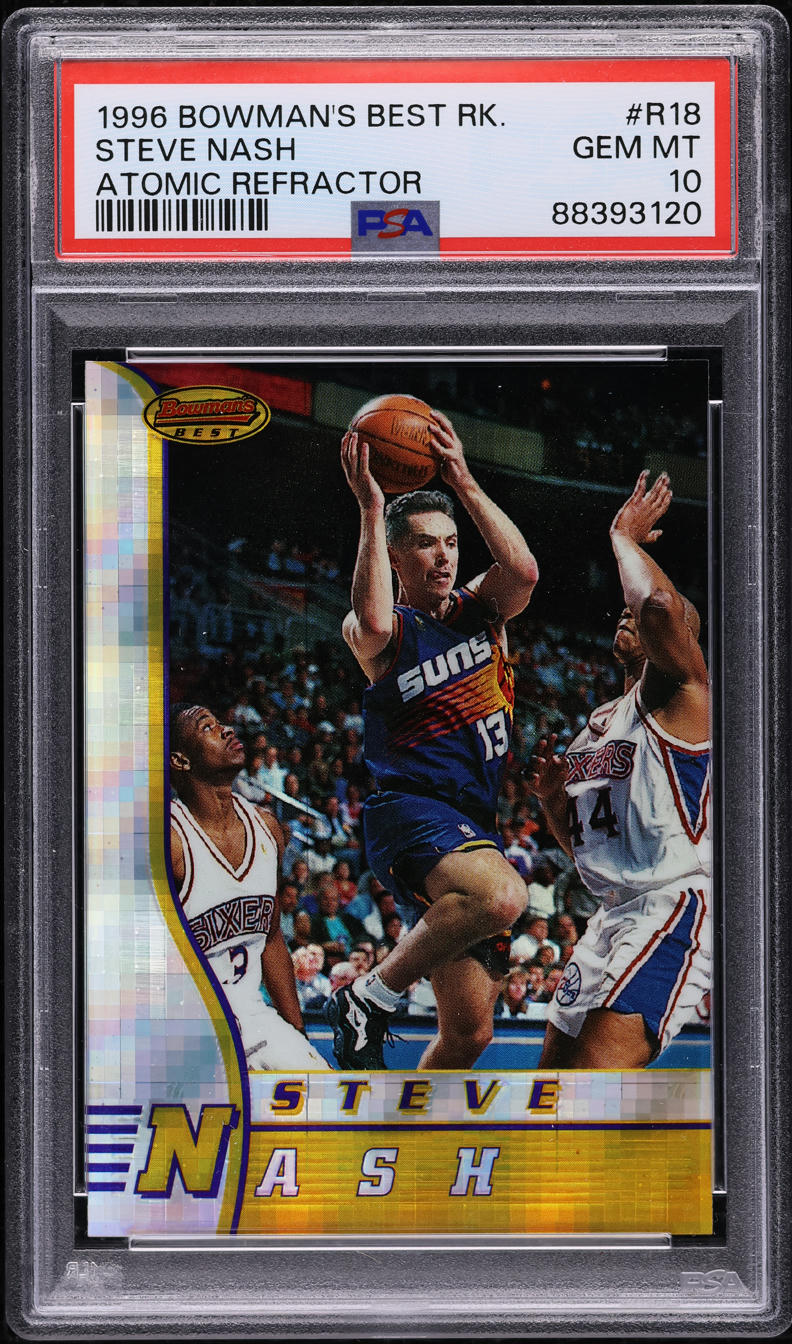 1996 Bowman's Best Atomic Refractor Steve Nash ROOKIE #R18 PSA 10 GEM MINT