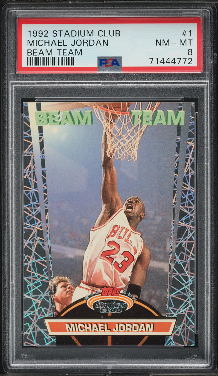 1992 Stadium Club Beam Team Michael Jordan #1 PSA 8 NM-MT