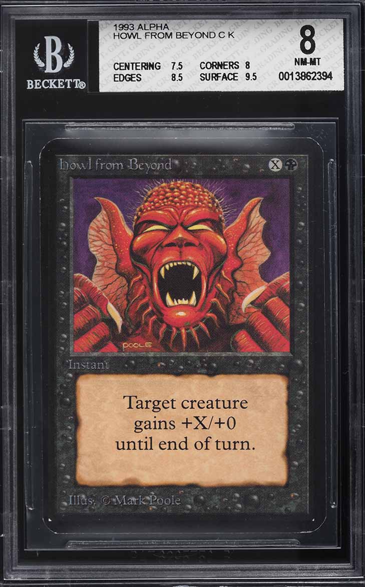 1993 Magic The Gathering MTG Alpha Howl from Beyond C K BGS 8 NM-MT