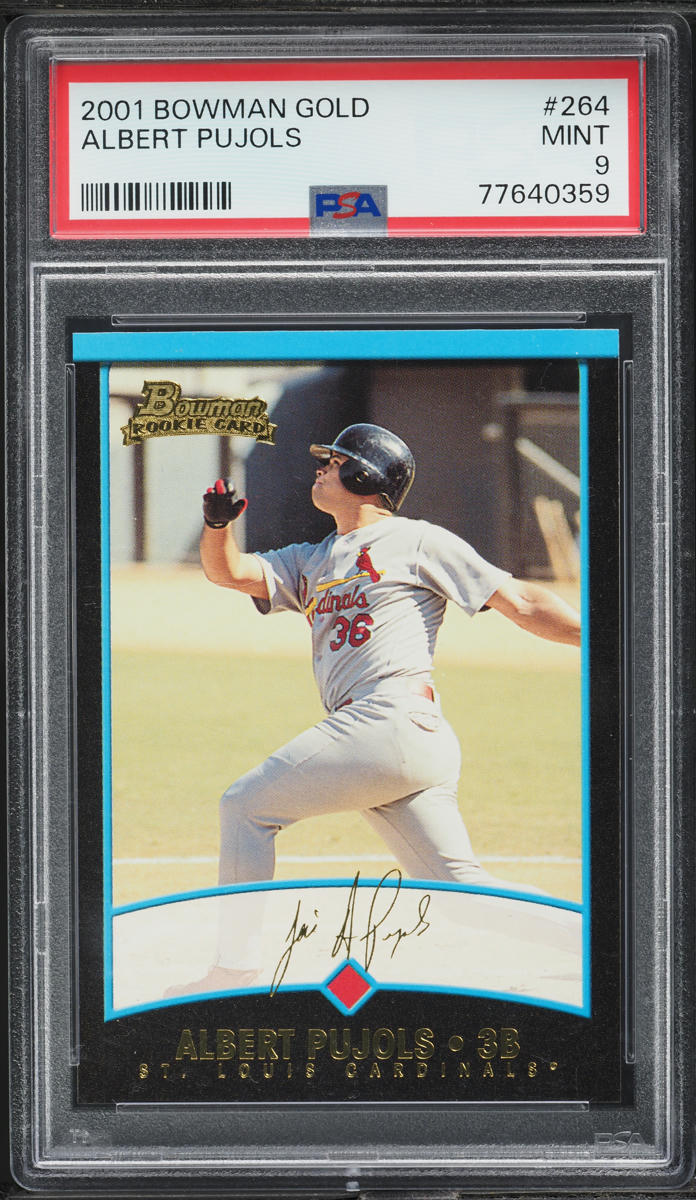2001 Bowman Gold Albert Pujols ROOKIE #264 PSA 9 MINT