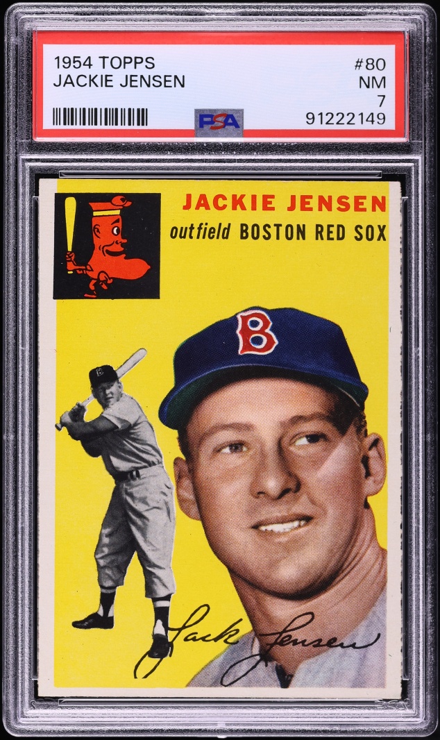 1954 Topps Jackie Jensen #80 PSA 7 NRMT