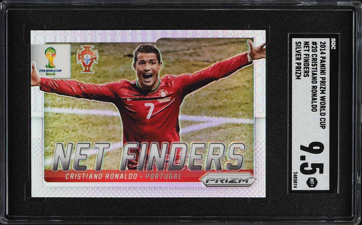2014 Panini Prizm World Cup Silver Prizms Cristiano Ronaldo #20 SGC 9.5 MINT+