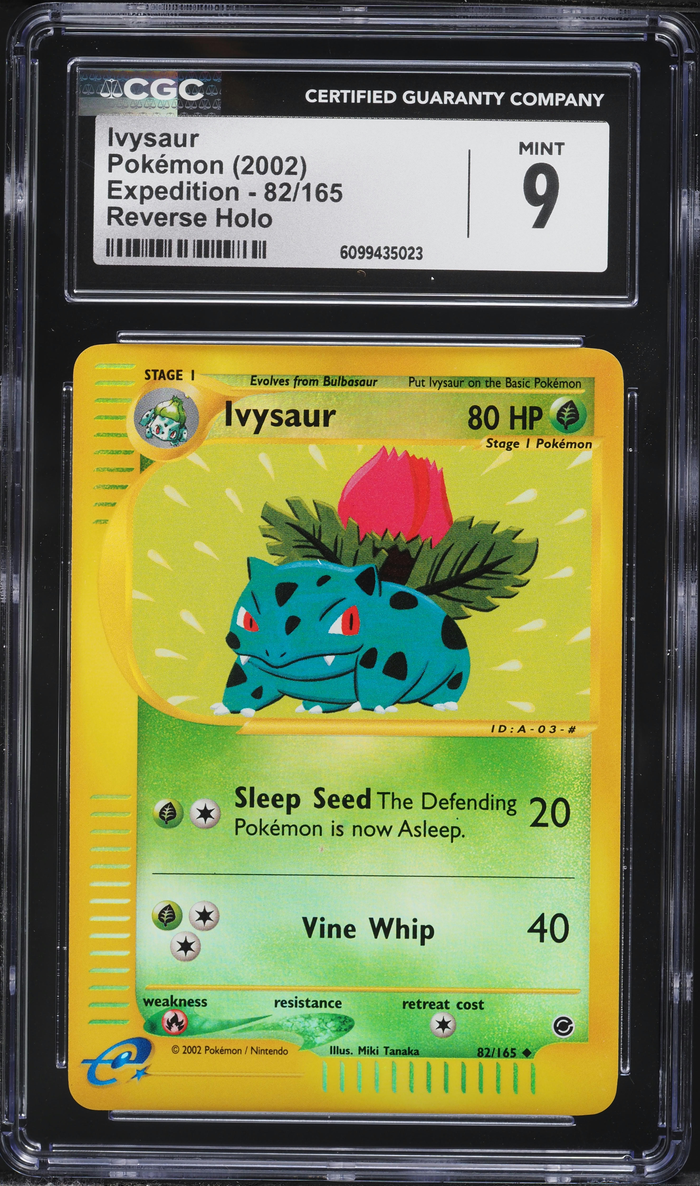 2002 Pokemon Expedition Reverse Holo Ivysaur #82 CGC 9 MINT