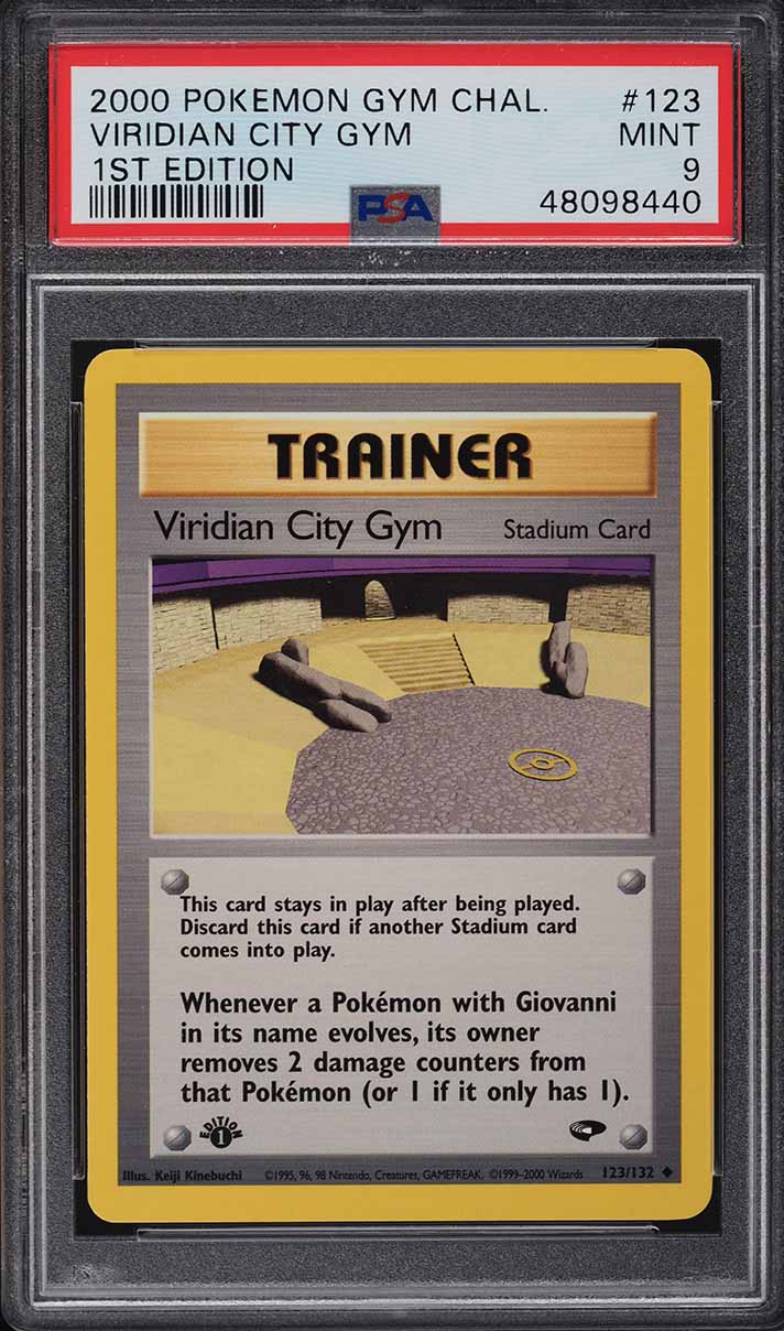 2000 Pokemon Gym Challenge 1st Edition Viridian City Gym #123 PSA 9 MINT