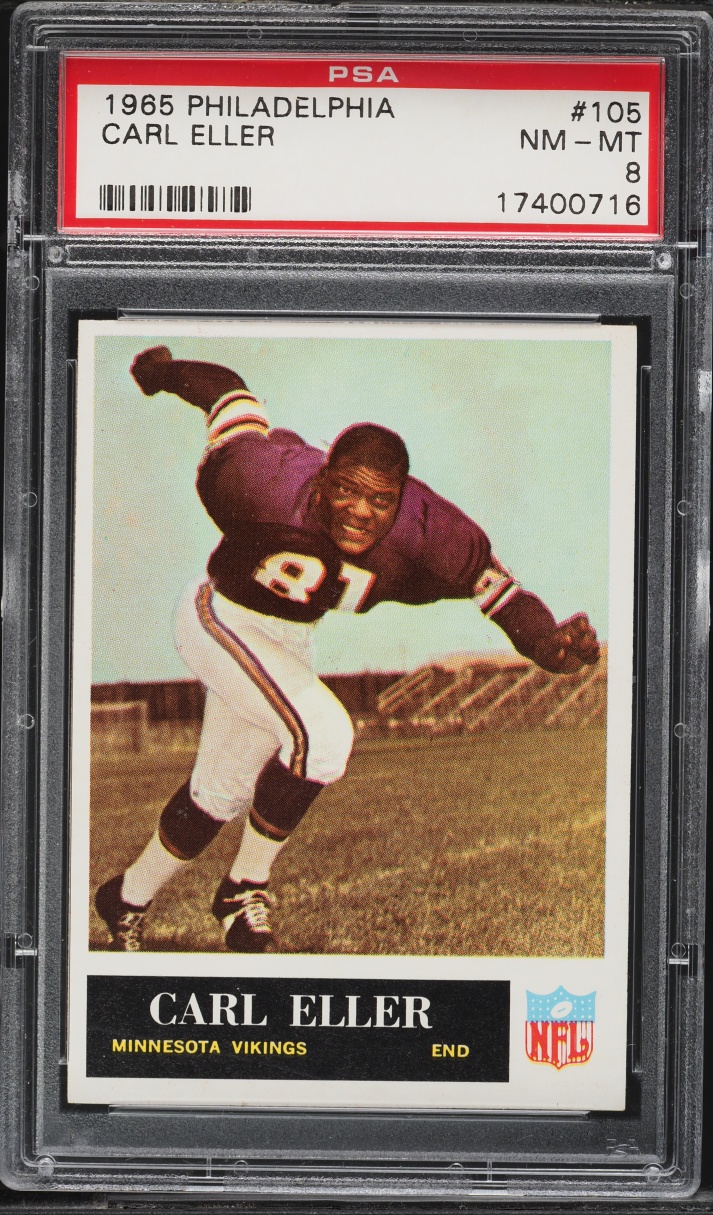 1965 Philadelphia Carl Eller ROOKIE #105 PSA 8 NM-MT