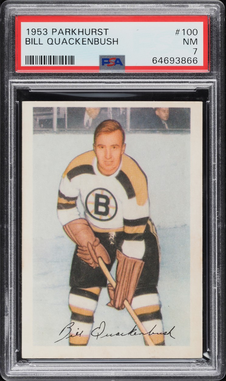 1953 Parkhurst Bill Quackenbush #100 PSA 7 NRMT