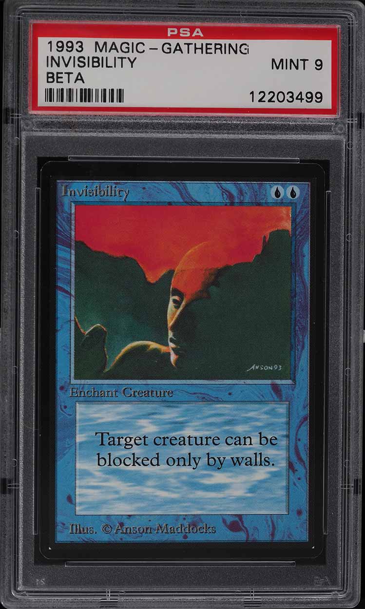 1993 Magic The Gathering MTG Beta Invisibility PSA 9 MINT
