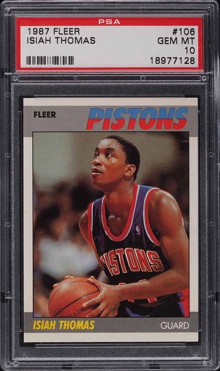 1987 Fleer Basketball Isiah Thomas #106 PSA 10 GEM MINT
