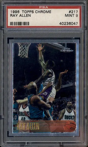 1996 Topps Chrome #217 Ray Allen RC Rookie PSA 9