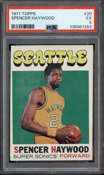 1971-72 Topps #20 Spencer Haywood RC PSA 5
