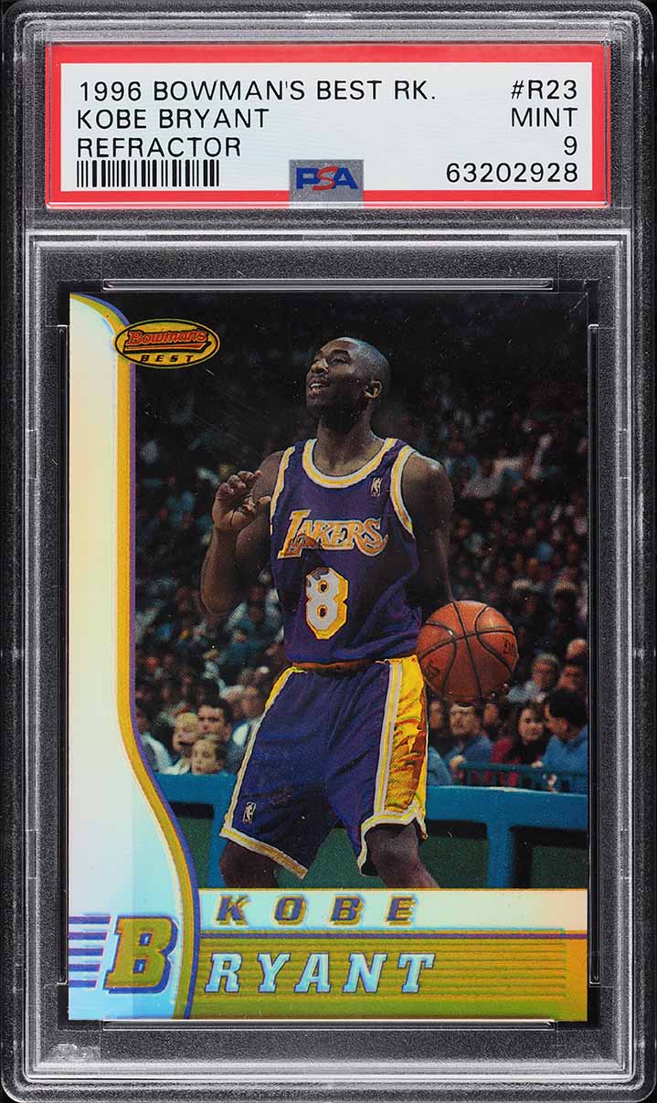1996 Bowman's Best Refractor Kobe Bryant ROOKIE #R23 PSA 9 MINT