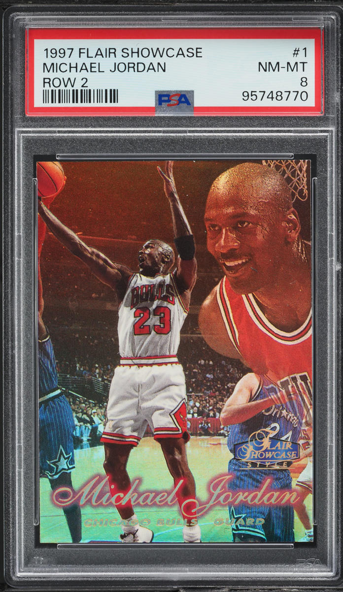 1997 Flair Showcase Row 2 Michael Jordan #1 PSA 8 NM-MT