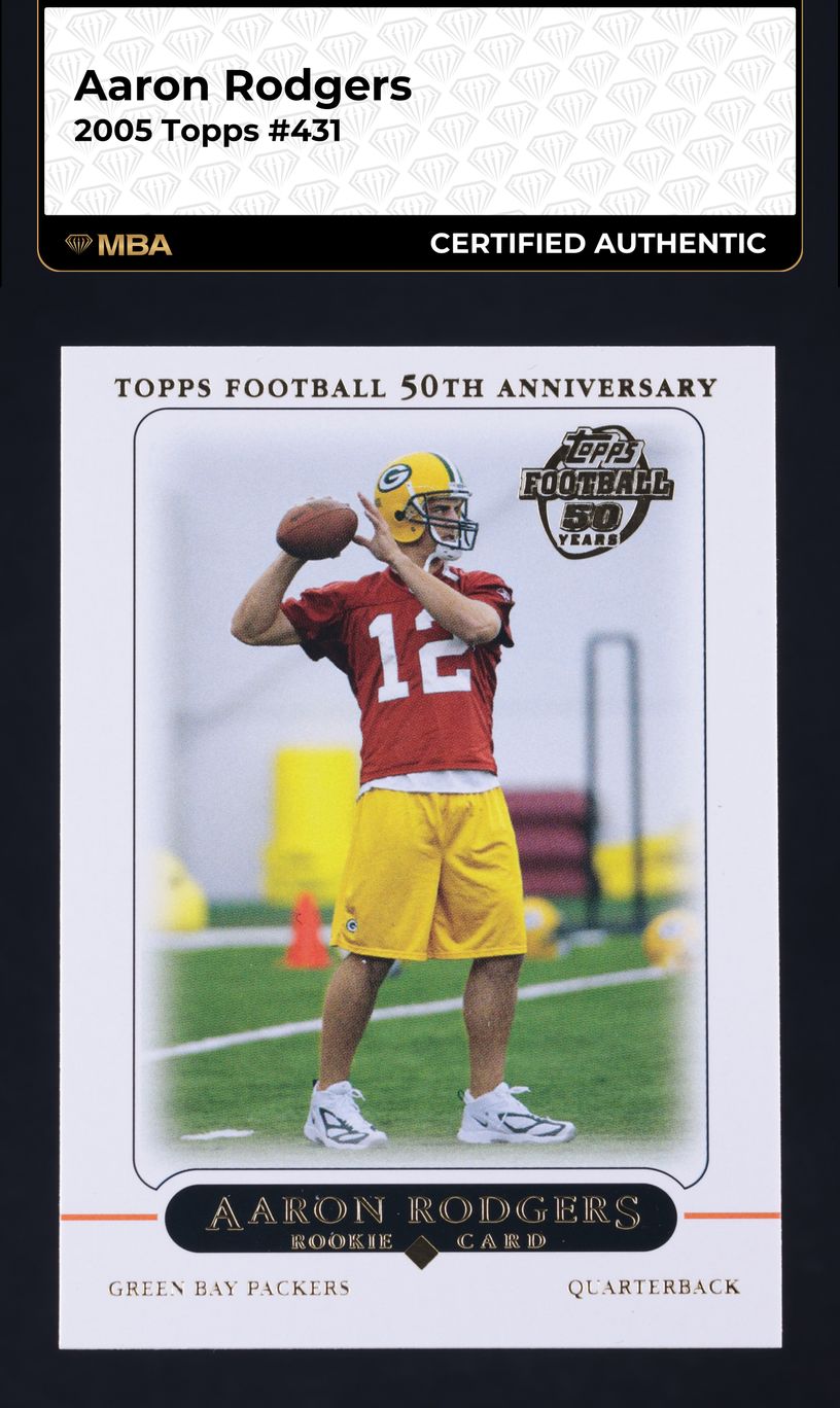 2005 Topps Football Aaron Rodgers ROOKIE #431 MBA AUTH