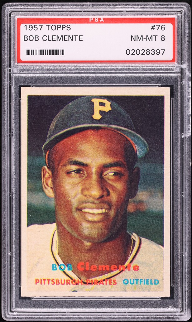 1957 Topps Roberto Clemente #76 PSA 8 NM-MT