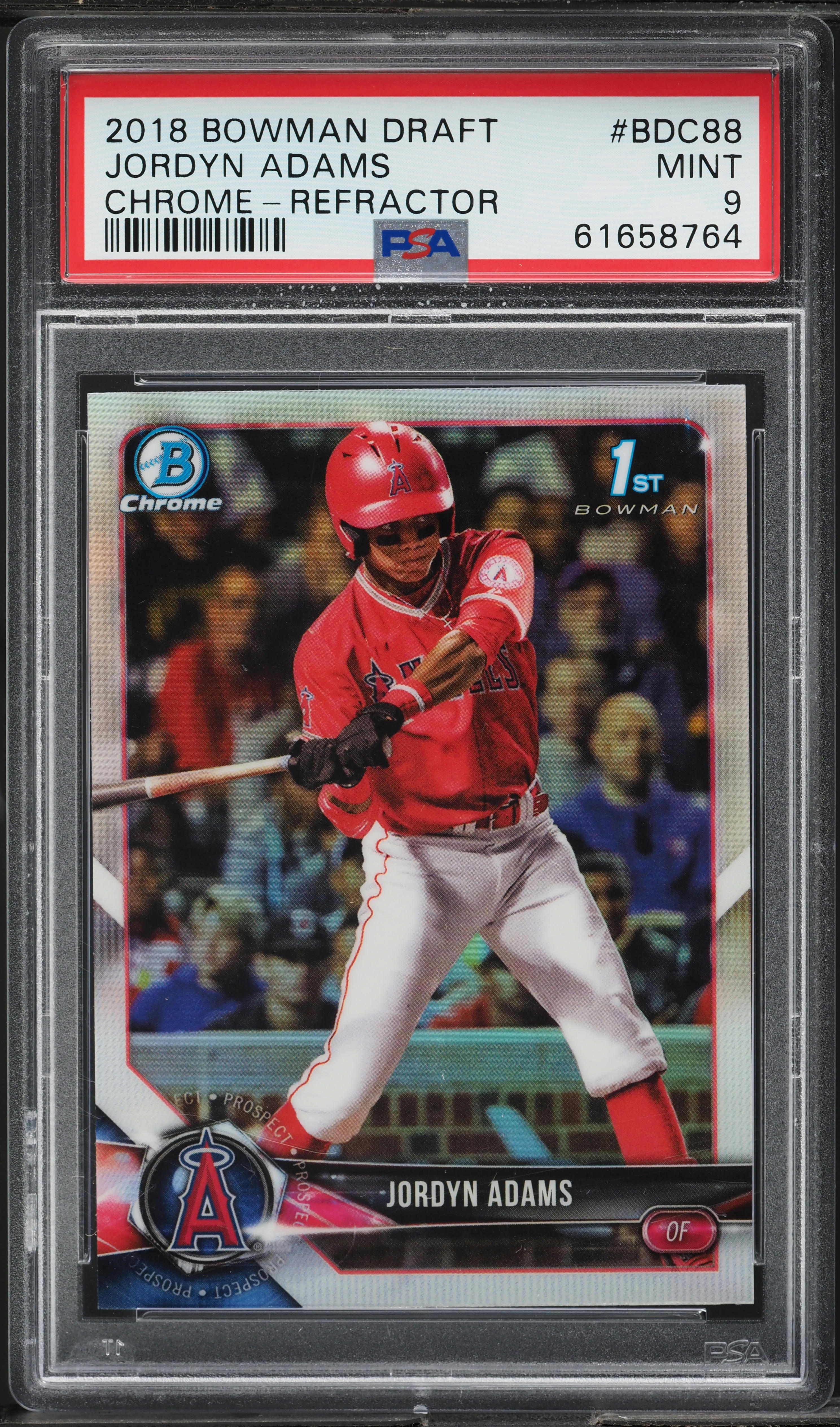 2018 Bowman Chrome Draft Refractor Jordyn Adams ROOKIE #BDC88 PSA 9 MINT