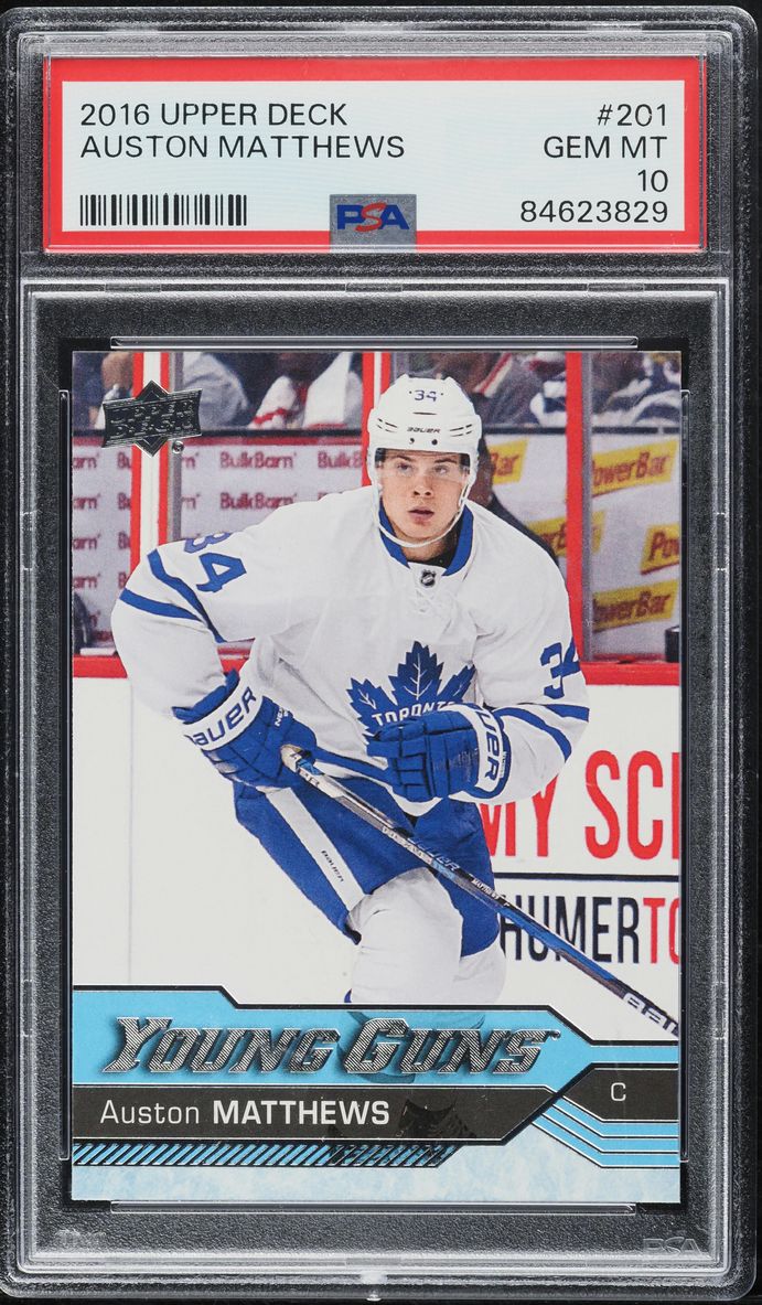 2016 Upper Deck Young Guns Auston Matthews ROOKIE #201 PSA 10 GEM MINT