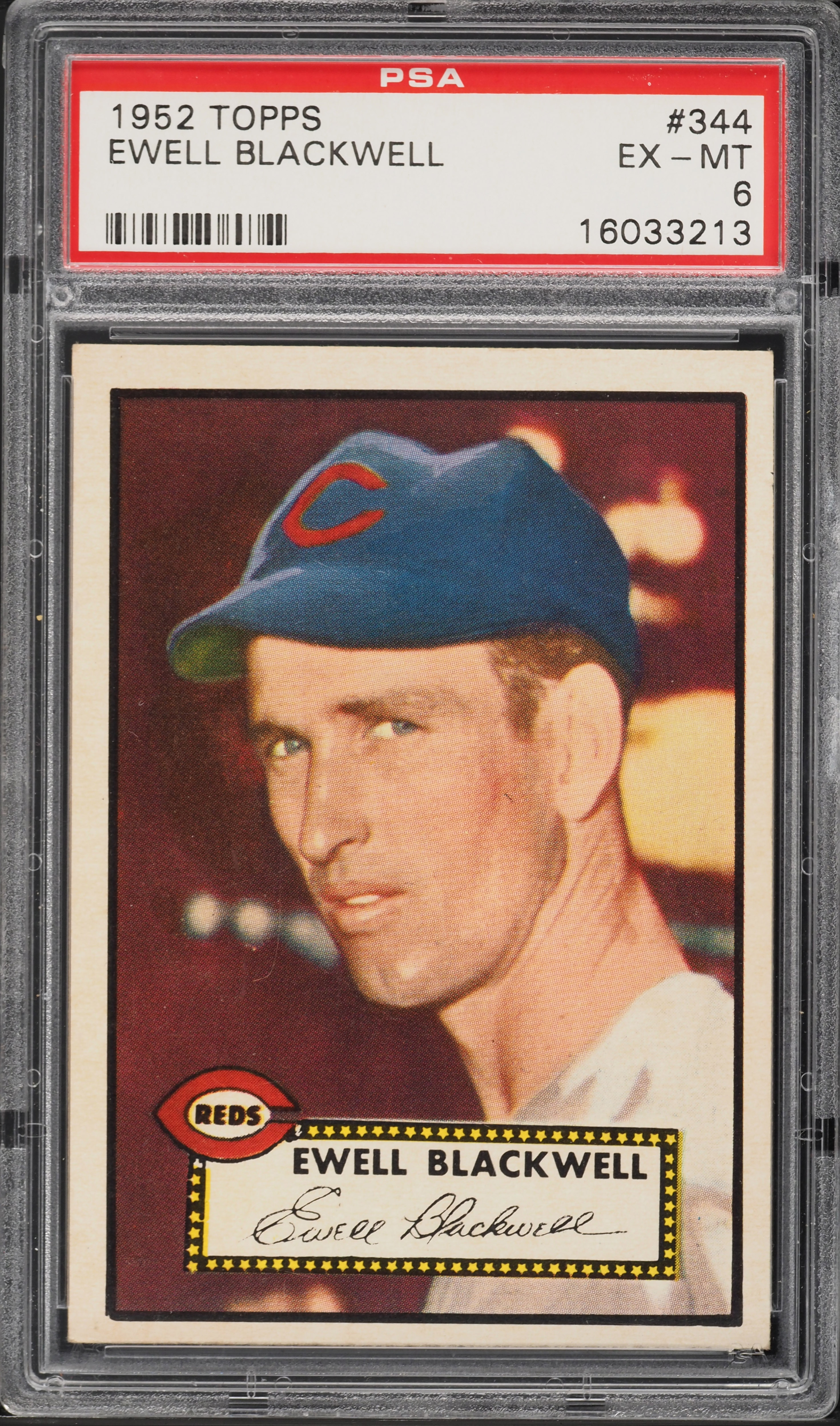 1952 Topps Ewell Blackwell #344 PSA 6 EXMT