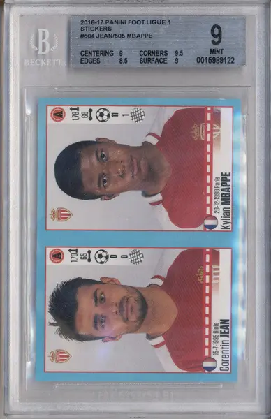 2016 Panini FOOT #504 Corentin Jean Kylian Mbappe RC BGS 9