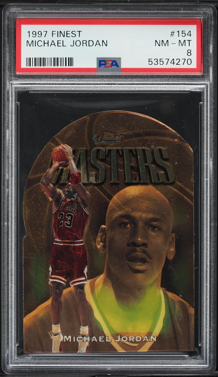 1997 Finest Embossed Die-Cut Michael Jordan #154 PSA 8 NM-MT