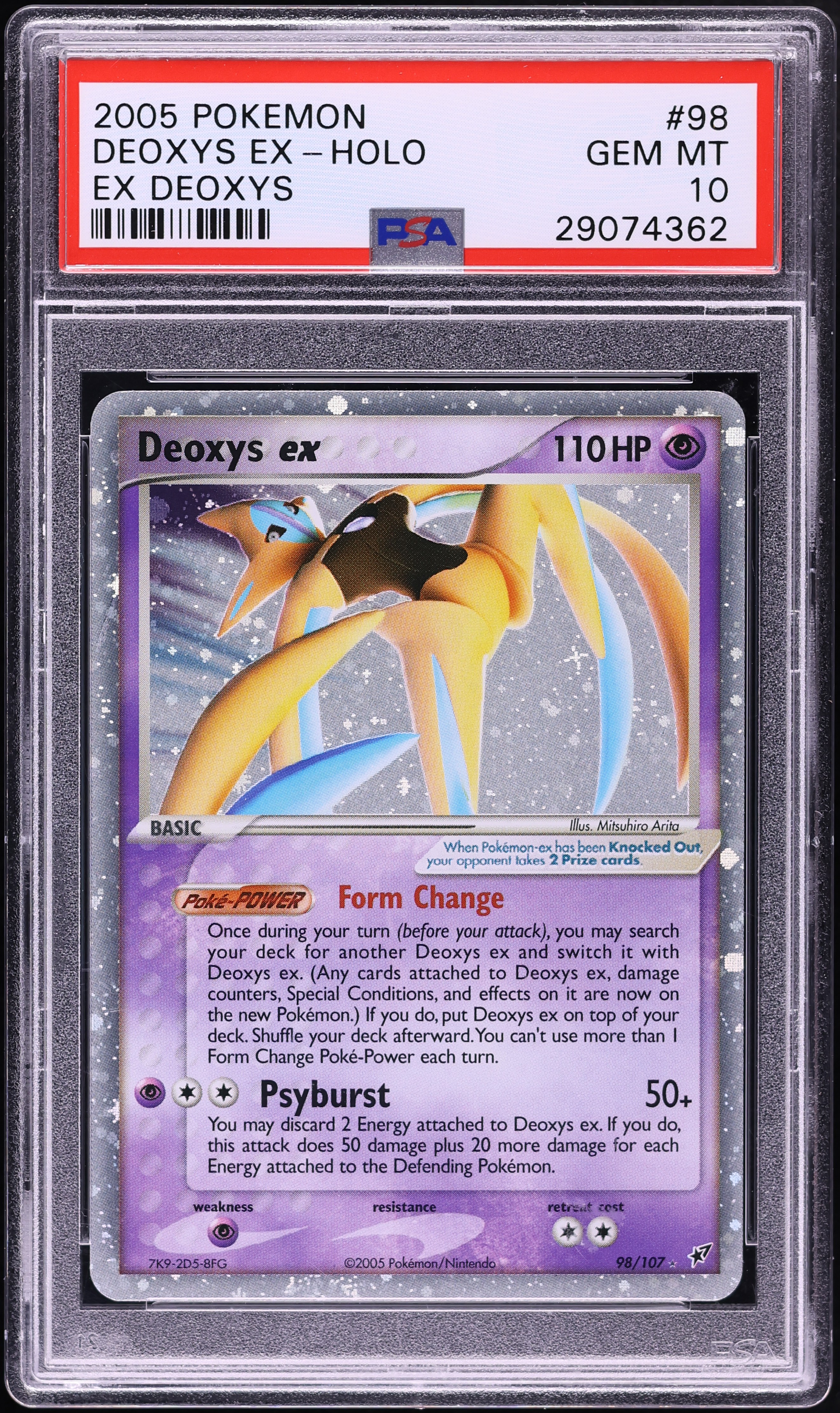 2005 Pokemon EX Deoxys Holo Deoxys ex #98 PSA 10 GEM MINT
