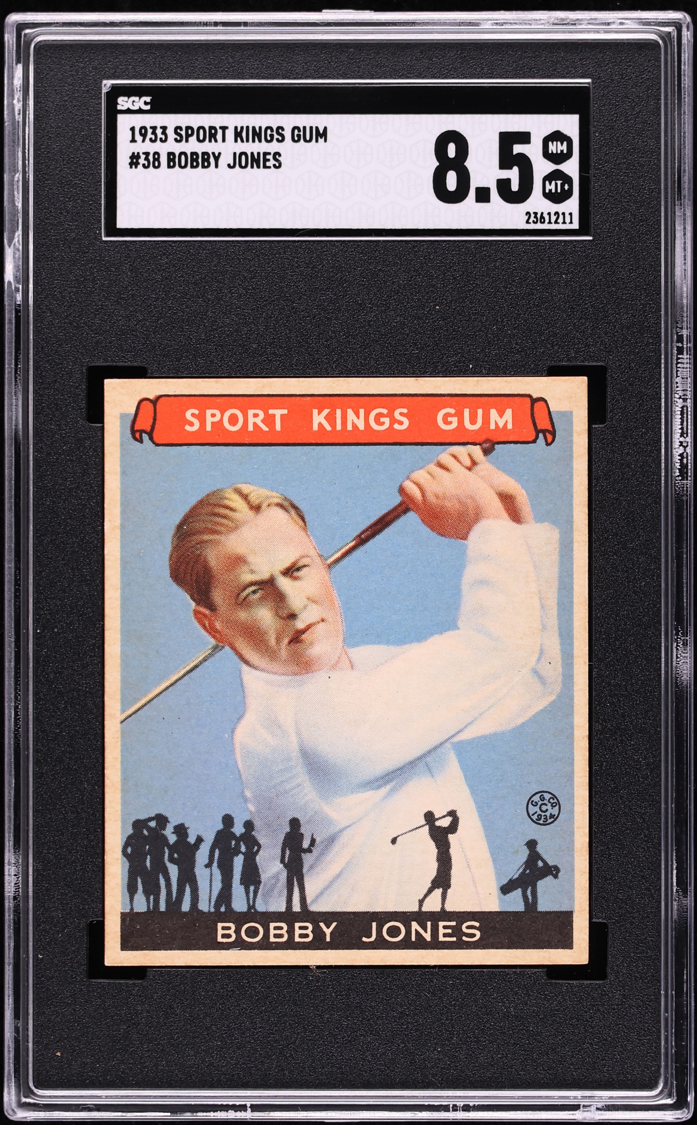 1933 Goudey Sport Kings Bobby Jones #38 SGC 8.5 NM-MT+