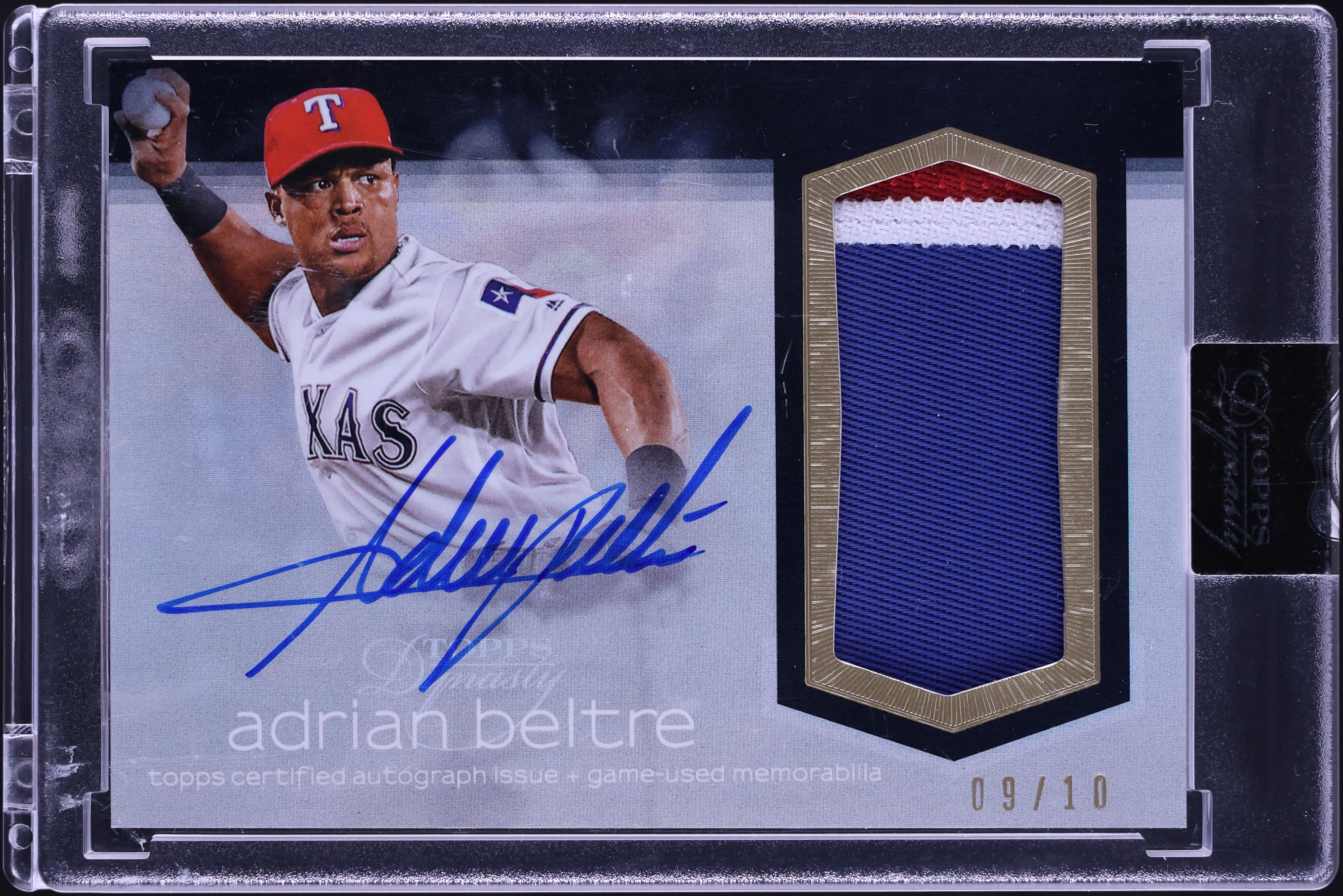 2018 Topps Dynasty Adrian Beltre PATCH AUTO /10 #AP-ABL2