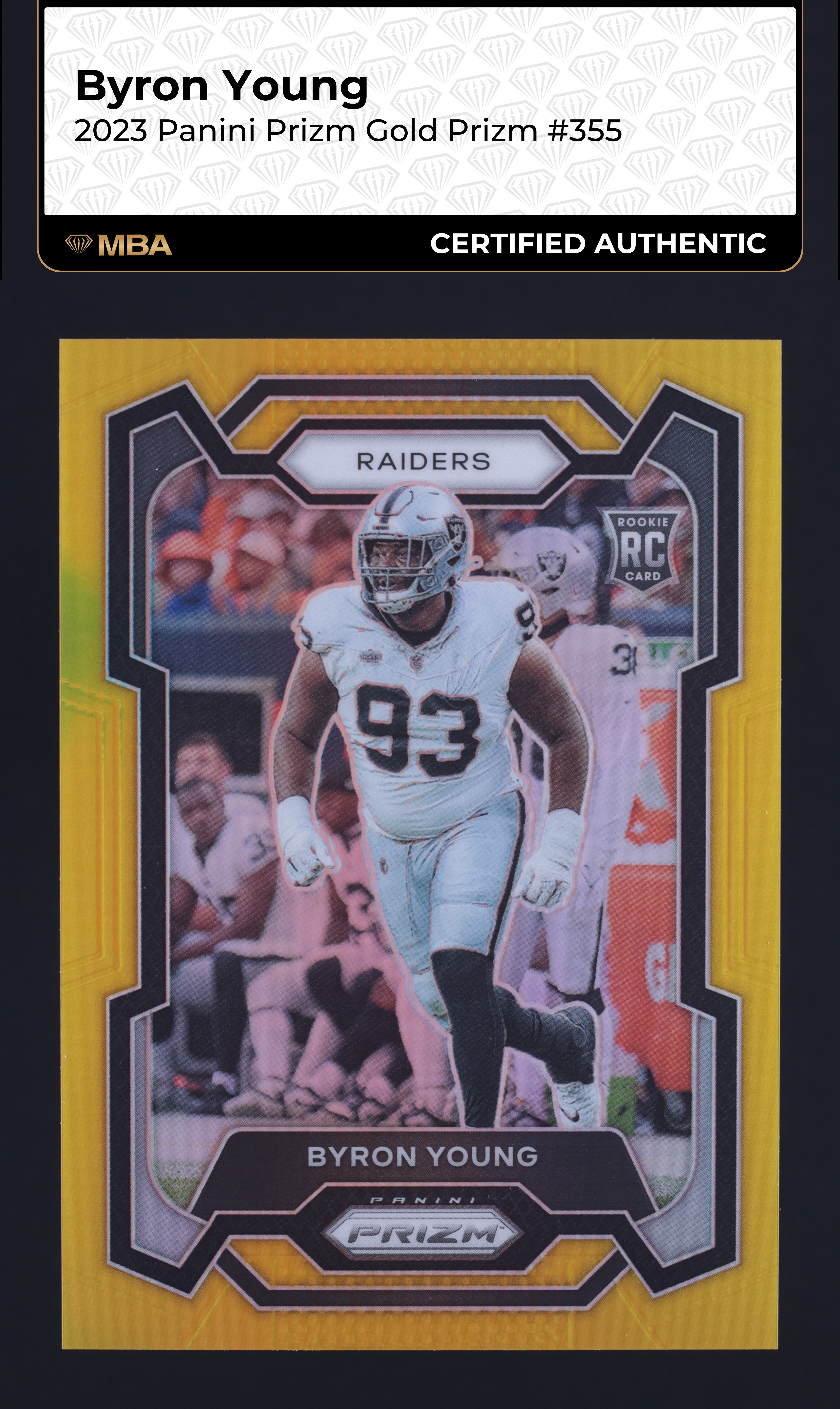 2023 Panini Prizm Gold Prizm Byron Young ROOKIE /10 #355 MBA AUTH