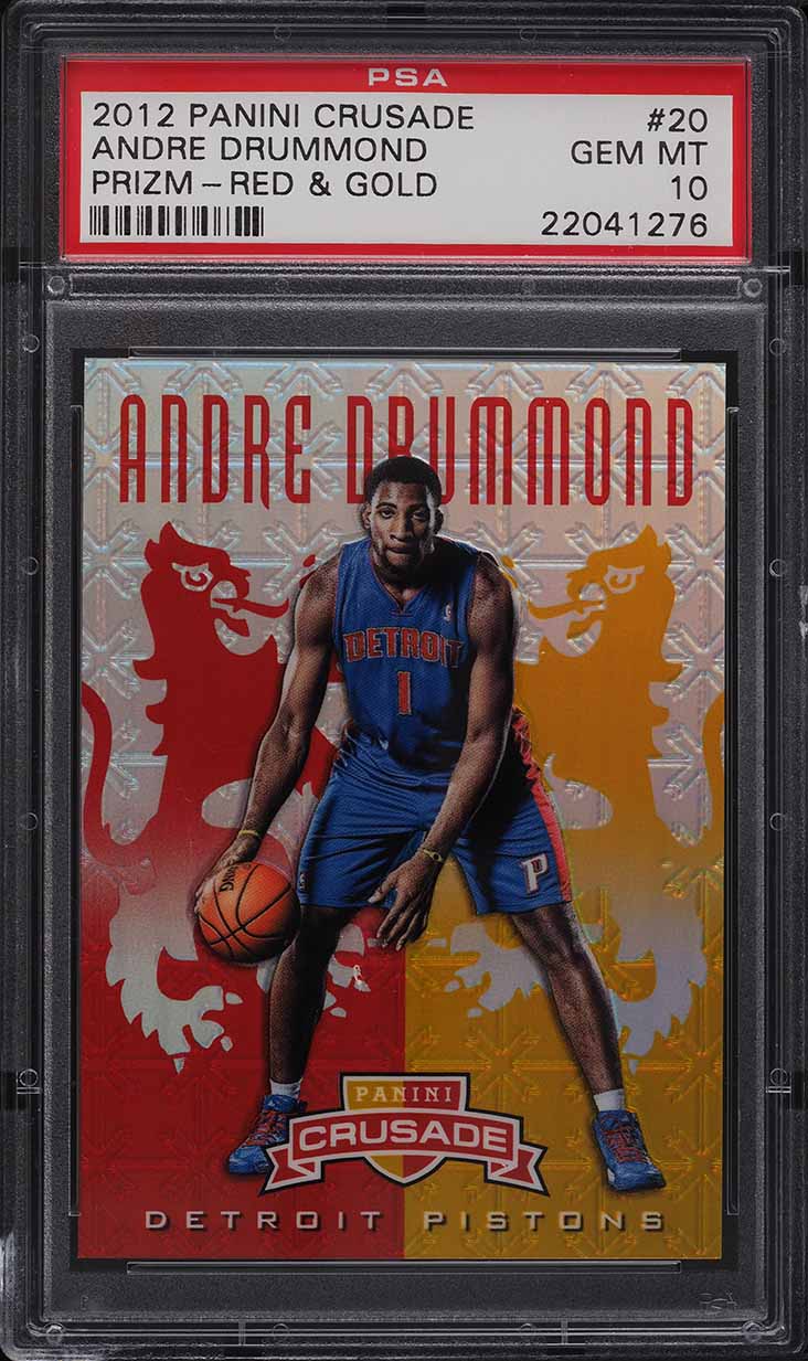 2012 Panini Crusade Red & Gold Andre Drummond ROOKIE /99 #20 PSA 10 GEM MINT