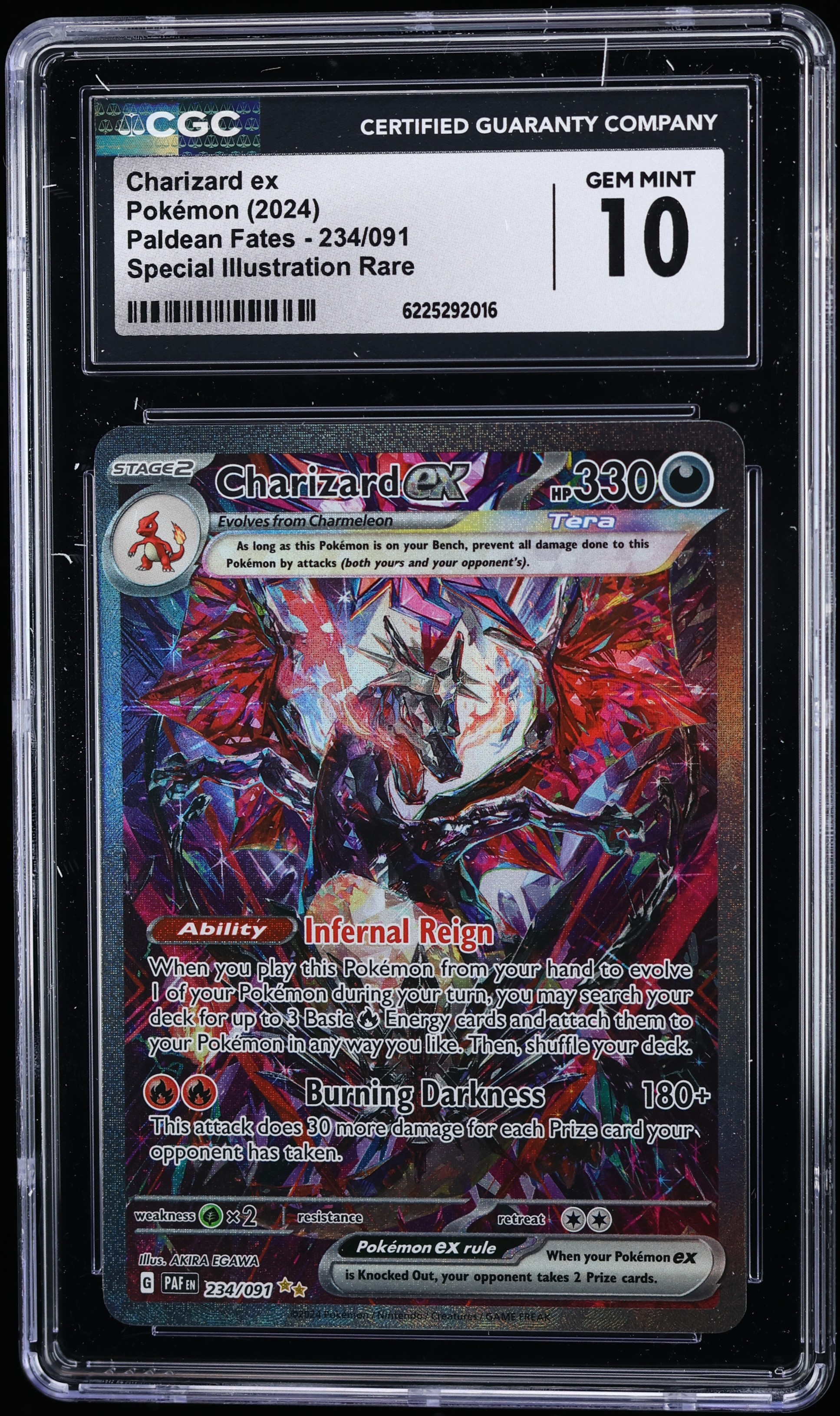 2024 Pokemon Scarlet & Violet Paldean Fates SIR Charizard Ex #234 CGC 10 GEM MINT