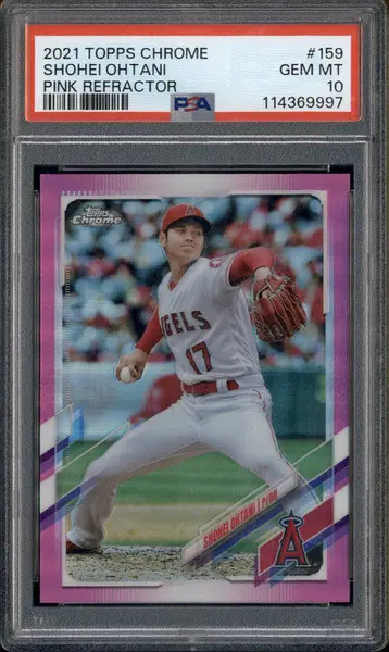 2021 Topps Chrome Pink Refractor #159 Shohei Ohtani PSA 10