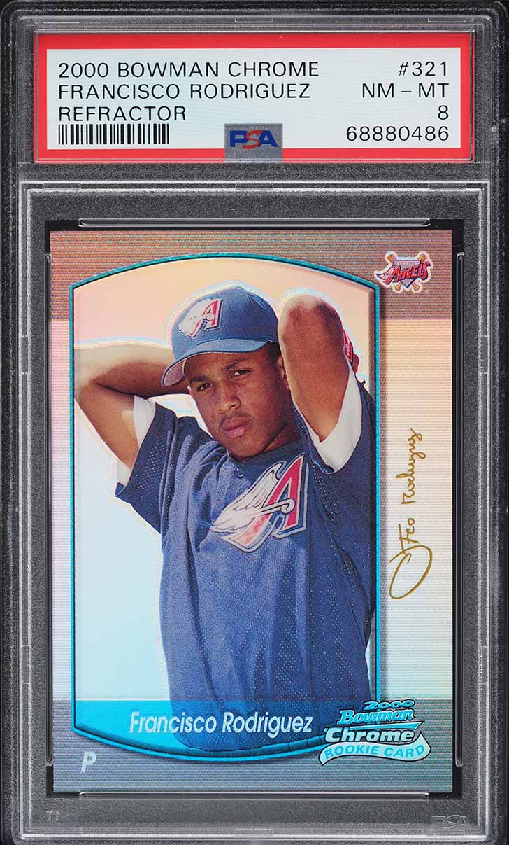 2000 Bowman Chrome Refractor Francisco Rodriguez ROOKIE #321 PSA 8 NM-MT