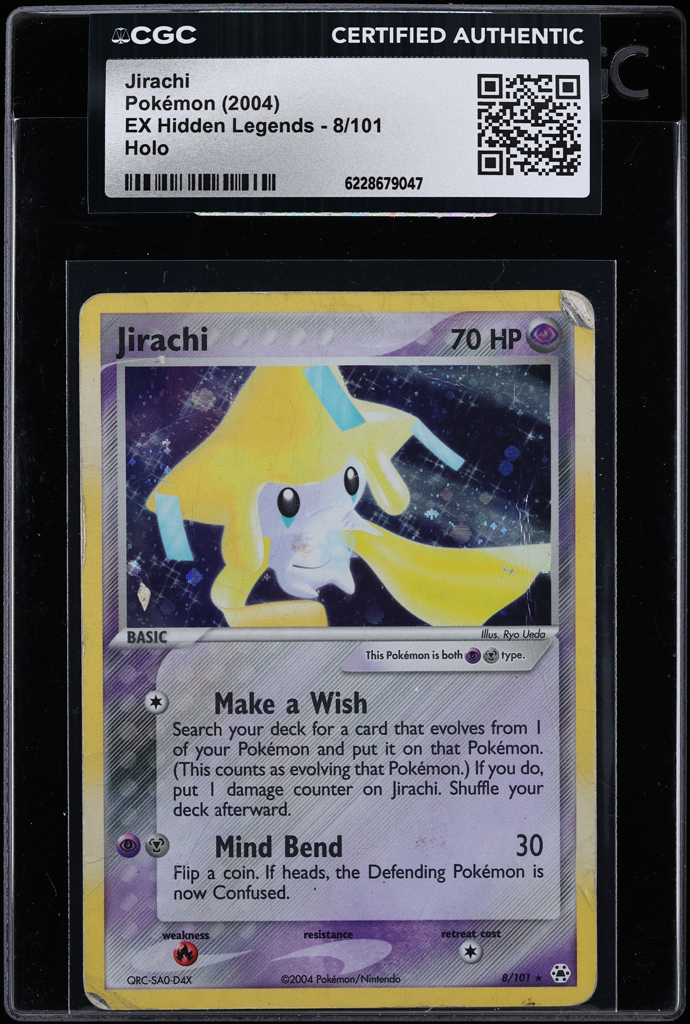 2004 Pokemon EX Hidden Legends Holo Jirachi #8 CGC AUTH