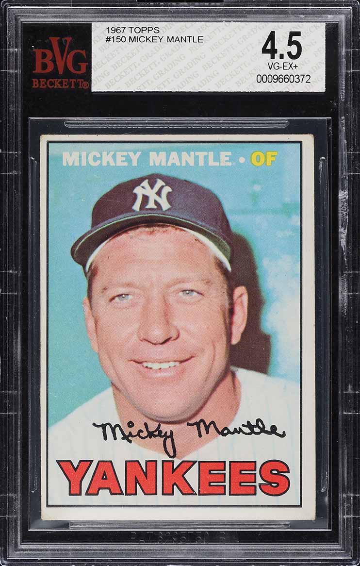 1967 Topps Mickey Mantle #150 BVG 4.5 VGEX+