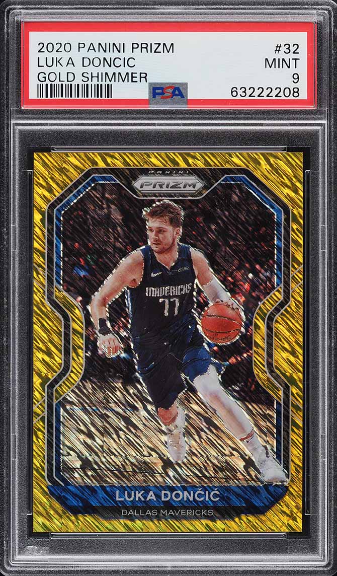2020 Panini Prizm Gold Shimmer Luka Doncic /10 #32 PSA 9 MINT
