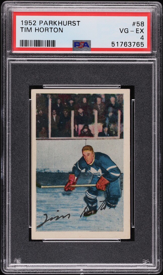 1952 Parkhurst Tim Horton ROOKIE #58 PSA 4 VGEX