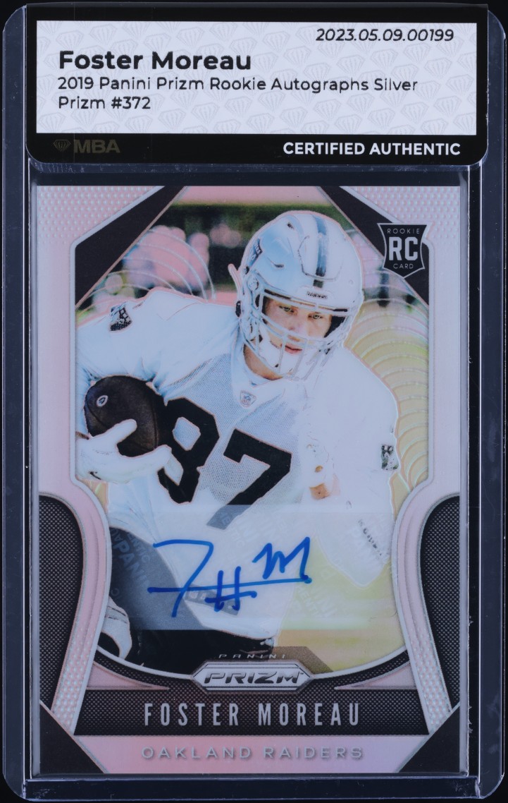 Foster Moreau #372 2020 Panini Plates & Patches Football 2019 Panini Prizm Printing Plates