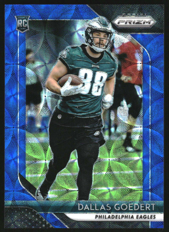 2018 Panini Prizm Prizm Blue Scope #299 Dallas Goedert RC /99