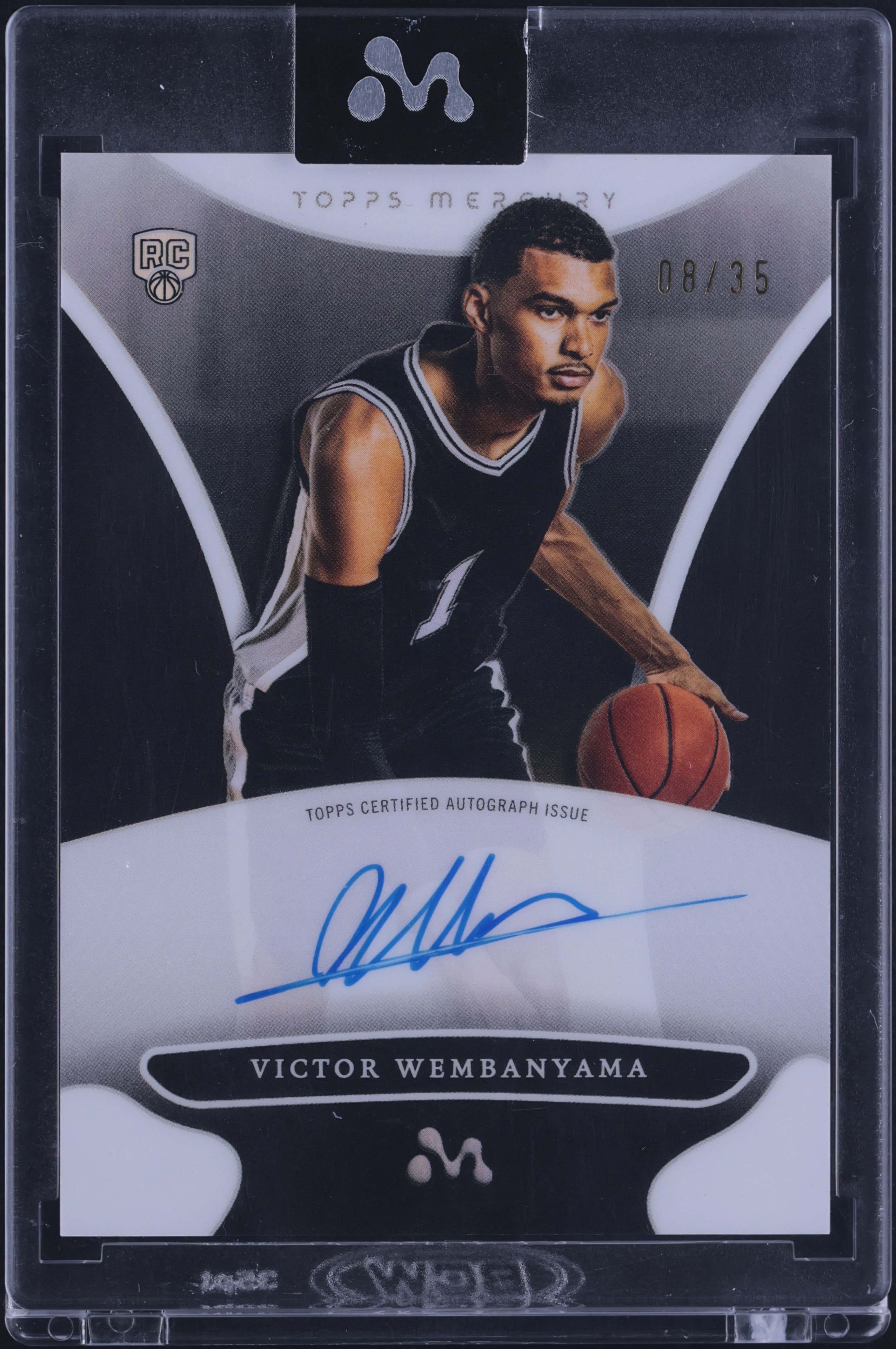 2023 Topps Mercury White Refractor Victor Wembanyama ROOKIE AUTO /35 #WA-6