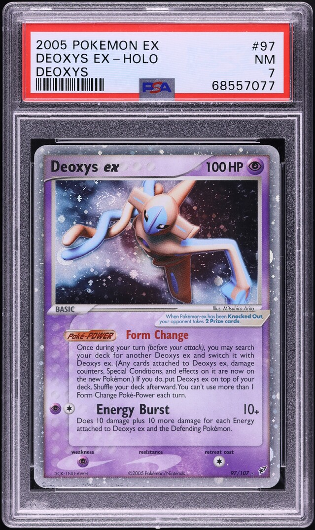 2005 Pokemon EX Deoxys Holo Deoxys EX #97 PSA 7 NRMT
