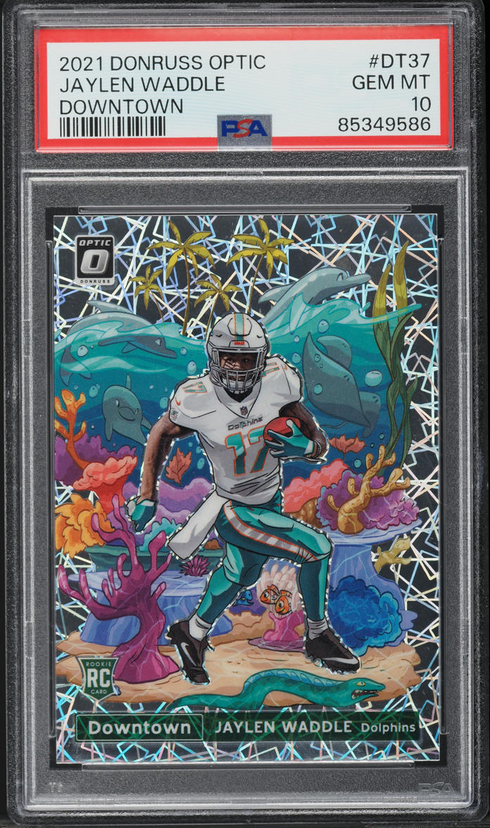 2021 Donruss Optic Downtown Jaylen Waddle ROOKIE #DT-37 PSA 10 GEM MINT