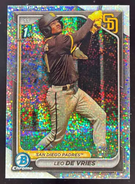 2024 Bowman Chrome Prospects Speckle Refractor #BCP-179 Leo De Vries RC /299