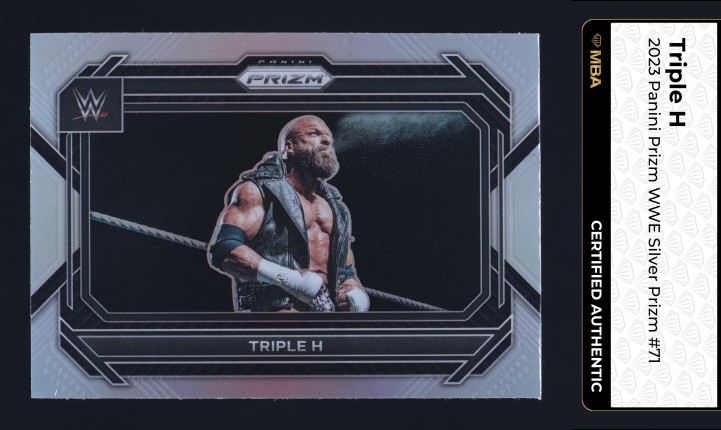2023 Panini Prizm WWE Silver Triple H #71 MBA AUTH