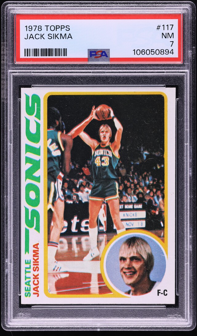1978 Topps Basketball Jack Sikma ROOKIE #117 PSA 7 NRMT