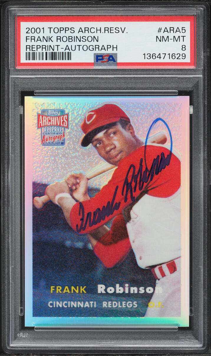 Frank Robinson #ARA5 2001 Topps Archives Reserve Baseball Rookie Reprint Autographs
