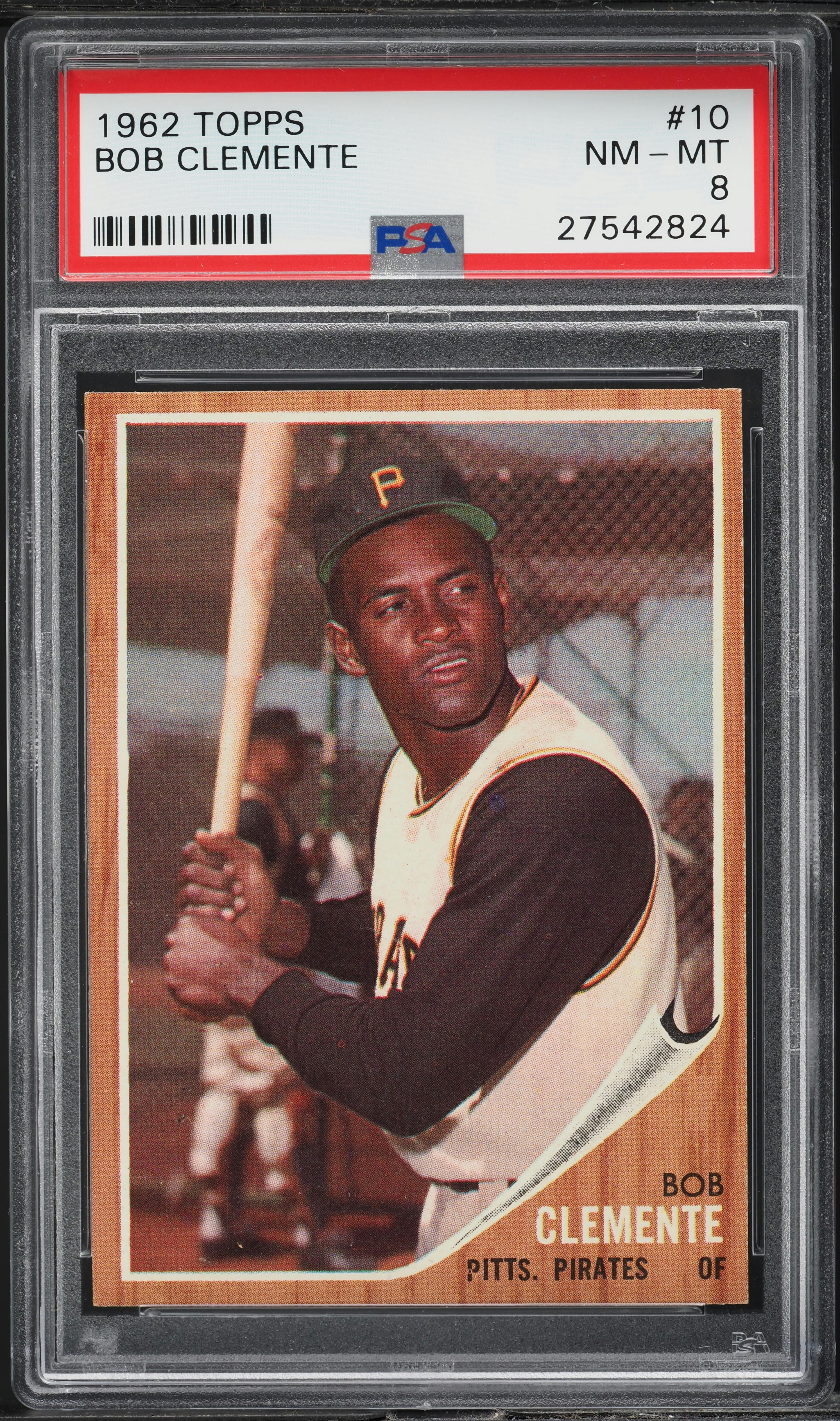 1962 Topps Roberto Clemente #10 PSA 8 NM-MT